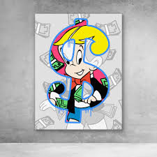 Art is what you make it. Richie X Warhol Dollar Sign Graffiti Street Art Money Wall Art
