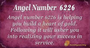 Angel Number 6226 Meaning A Heart Of Gold Sunsigns Org