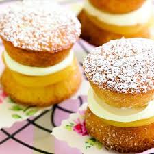 Nigella S Lemon Polenta Cake With Lemon Curd Cream Recipe Yummly Recipe Mini Victoria Sponge Cakes Victoria Sponge Cake Cream Recipes