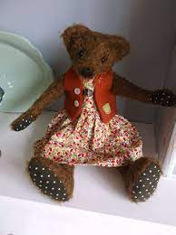 By Love And Buttons Bear Doll Teddy Bear Teddy