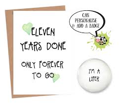 Check out our 11 year anniversary selection for the very best in unique or custom, handmade pieces from our wall hangings shops. 11th Year Anniversary Card Personalised Wedding Anniversary Funny
