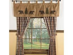 bear & trees valance black forest