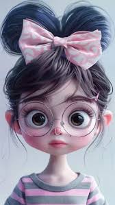 Cute Cartoon Girl with Glasses wallpaper by Jeffrey Haire