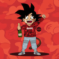 Dragon Ball Z X Bape X Yeezy Boost 350 Turtle Dove On Behance Kid Goku Bape Wallpapers Goku Wallpaper