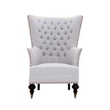 Home Decorators Collection Remmy Light Grey Upholstered Arm Chair 9434800150 The Home Depot Upholstered Arm Chair Armchair Upholstered Chairs