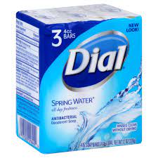 With natural ingredients like lemon, eucalyptus, and peppermint. Dial Spring Water Antibacterial Deodorant Bar Soap 3 Ct Shop Cleansers Soaps At H E B