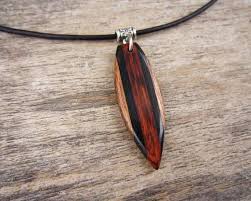 Pin On Leather Necklaces Wood Pendants Gift Ideas