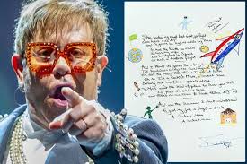 Lyrics to rocket man by jason mraz: Elton John S Rocket Man Set To Soar As Handwritten Lyrics Go Up For Auction Mirror Online