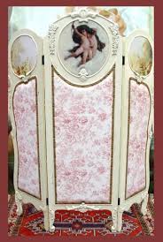 Prachtvoller Paravent Vic23 Viktorianisches Mobel Paravant Zierleiste