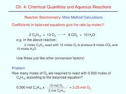 ppt reaction stoichiometry mole method calculations