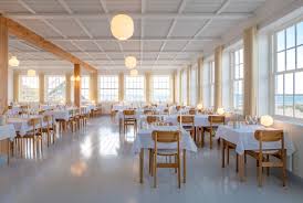 Svinklov Badehotel The Reincarnation Of A Beloved Seaside Hotel In Denmark Remodelista Seaside Hotel Hotel Interior Design Hotels Design