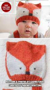 12 Free Adorable Fox Hats Knitting Patterns For Kids and Adults