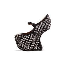 Black And Silver Shoes Jeffrey Campbell Prickly 150 Liked On Polyvore Featuring Shoes Black Silver Studded Shoes High Heel Platform Sho Studded Shoes Silver Shoes Crazy Shoes