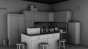 kitchen 3d model flatpyramid cnn