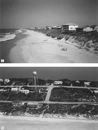 a emerald isle area of bogue banks nc shows a narrow dry