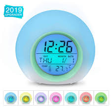 100 Pack Alarm Clock Kids Alarm Clock 7 Colors Changing Light Digital Clock For Boys And Girls With Indoor Temperature Calendar Alarm Clock For Bedrooms Wake Up Light Kid Clock Battery Clock Walmart Com Walmart Com