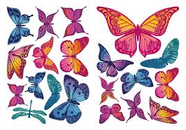 Wandtattoo Blumen Aquarell Flieder Mit Schmetterlingen Wandsticker Home Decor Organization Wall Decals Stickers