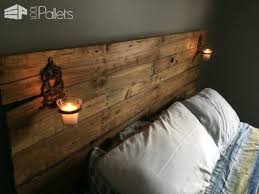 Diy minimalist plywood shelf headboard. Pretty Plywood Backed Queen Sized Pallet Headboard 1001 Pallets