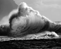 Black And White Ocean Images A M A Z I N G Black White Ocean Wave With Mountain In Background Ocean Waves Waves Beautiful Nature
