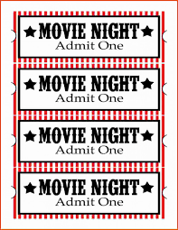 Blank Train Ticket Template Unique 011 Template Ideas Free Printable Movie Ticket Invitation In 2020 Movie Night Gift Movie Night Invitations Movie Night Tickets