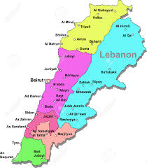 Search for map locations on a map faster, better & smarter here at searchandshopping Color Lebanon Map With Regions Over White Royalty Free Cliparts Vectors And Stock Illustration Image 7075383