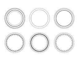 Notary Stamp Frame Set Png Svg Vector Clip Art Circle Dashed Etsy In 2021 Stamp Frame Clip Art Frame Set