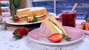 A traditional victoria sponge consists of jam sandwiched between two sponge cakes. Juliet Sear S Guilt Free Victoria Sponge In 2021 Food Victoria Sponge Morning Food