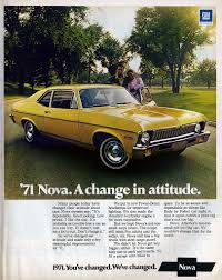 Chevy Nova Ad 1971 Car Ads Car Advertising Chevy Nova