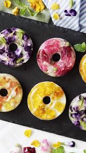 Flower Doughnuts Video Recipe Video Dessert Recipes Easy Edible Flowers Recipes Yummy Food Dessert