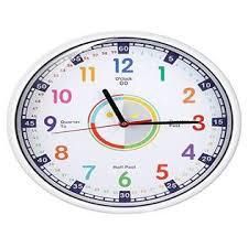 A clock is a device used to measure, verify, keep, and indicate time. Sin Mi Wall Clock For Kids With Silent Non Ticking Sweep Quartz Mechanism Easy To Read Learn To Tell Time 12 Inch Diameter