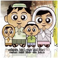 Selamat idul fitri untuk kita semua. 69 Gambar Kartun Keluarga Idul Fitri Cikimm Com