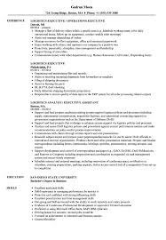 Logistics Executive Resume Samples Velvet Jobs