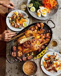 Before serving, allow the whole roasted chicken to stand, covered with foil, for 15 minutes. 58 Roast Chicken Recipes Delicious Magazine