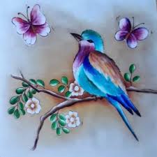 It is very easy to do fabric painting with ear buds. Birds Fabric Painting Magic Moments