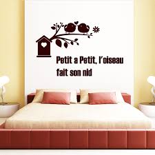 . se laisse guider par son sens de la justice et se fie à la devise selon laquelle c'est petit à petit que l'oiseau fait son nid. Stickers Petit A Petit L Oiseau Fait Son Nid Vinyl Wall Decal Mural Art Wallpaper Living Room Home Decor Poster House Decoration Wall Stickers Aliexpress