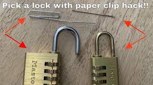 You must keep the pressure on that paper clip the whole time. How To Pick Open A Lock With Paper Clip Life Hack Youtube