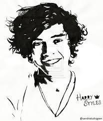 Black And White Harry Styles Harry Styles One Direction By Ludvigsen On Deviantart Harry Styles Drawing Silhouette Art Silhouette Drawing