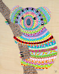 koala art print tribal koala bear wall art by angelszafranko koala craft bear wall art bear paintings