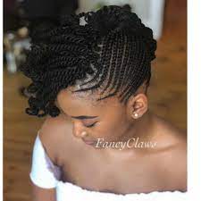 Braided mohawk hairstyle with weave fancy mohawk hairstyle for long hair Marley Twist Hairstyles And Looks