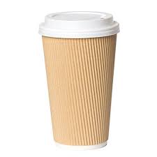 16 Oz Paper Coffee Cups With Lids 50 Disposable Tan Ripple Cups All4hiking Com Paper Coffee Cup Coffee Cup Design Coffee Cups