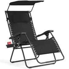 Mostly zero gravity chairs are reviewed as outdoor, patio, camping chair, but polar aurora chair set the trend by making its mark as an office chair or even ollieroo zero gravity chair recliner acquire upgraded locking system that allows you to retain your desired recline position into place. Gymax Folding Recliner Zero Gravity Lounge Chair W Shade Canopy Cup Holder Black Best Buy Canada
