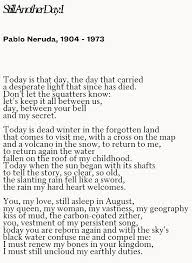 Pablo Neruda Still Another Day I Poems Pablo Neruda Words