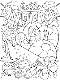 Get free printable coloring pages for kids. Hello Summer Coloring Page Crayola Com