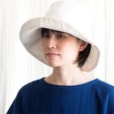Organic Cotton 日よけ帽子【リネンコットンWガーゼ】