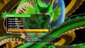Xenoverse 2 shenron can be summoned by collecting seven dragon balls and using them at the dragon ball pedestal. Wishes Explained Dragon Ball Xenoverse Youtube