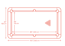 The comprehensive guide of pool table measurements and dimensions complete with a pool table size chart and diagrams! 8 Foot Billiards Pool Table Dimensions Drawings Dimensions Com