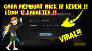 Terbaru 13 gambar ff yg keren gambar free fire ini 15 wallpaper free fire terbaik untuk handphone wajib download nih gambar karakter gambar seniman jalanan. Cara Membuat Nick Ff Keren Lebih 12 Karakter Youtube