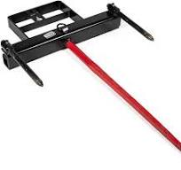 Titan Attachments 39" Hay Bale Spear Attachment with Stabilizer Spears, Universal HD Front Skid Steer Tractor Loader Bucket Attachment, 3000 LB ...