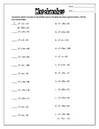 Work the problem in reverse. This Worksheet Is Designed To Help Students Practice Their Factoring Skills For Trinomials W Factoring Quadratics Factor Trinomials Solving Quadratic Equations