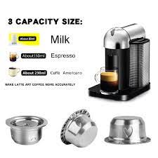 Get ready for the best cup of coffee youve ever had. 80 150 230ml Reusable Coffee Capsules For Nespresso Vertuoline Coffee Machine Stainless Steel Refillable Crema Maker Milk Pod Coffee Filters Aliexpress